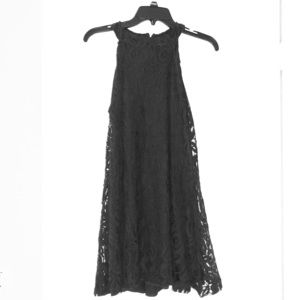 Lace high neck dress